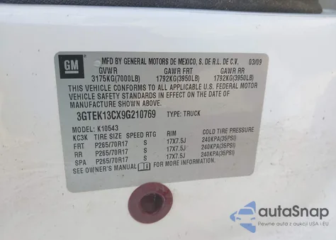 2009 GMC Sierra Sl из США, поврежденный, VIN 3GTEK13CX9G210769